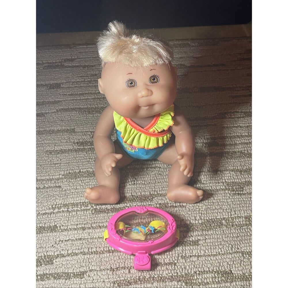 1988 Mattel Cabbage Patch Swimmer Baby Doll w/ swim mask - Picture 6 of 14